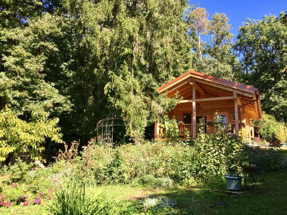 Blockhaus Chalet Mit Beheizbarem Badefass Und Infrarotsauna Auf Der Terrasse Oberschutzen Экстерьер фото